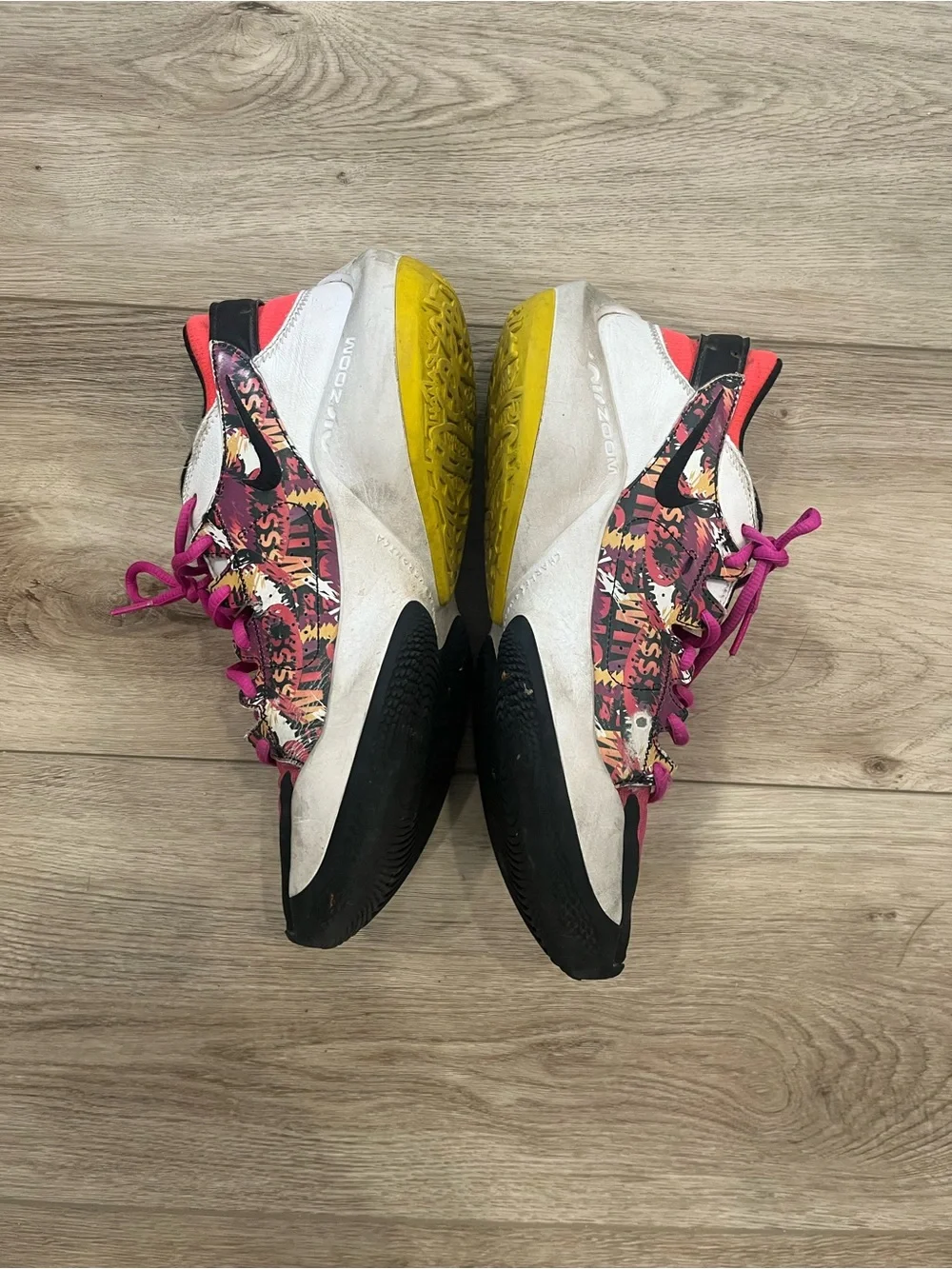 Nike Zoom Freak 2s Basketball Shoes, Pink Yellow Greek Freak